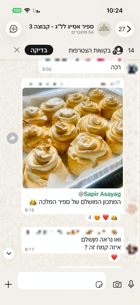 צילום מסך של המלצת לקוחה על ספיר אסייג